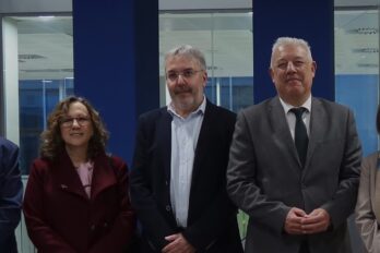 El subdirector general de Formació del Professorat, Jordi Martí, al centre de la imatge