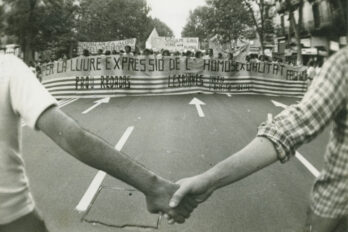 Manifestació del Front d'Alliberament Gai de Catalunya, que enguany compleix cinquanta anys, a Barcelona el 1982 (fotografia: Diango).