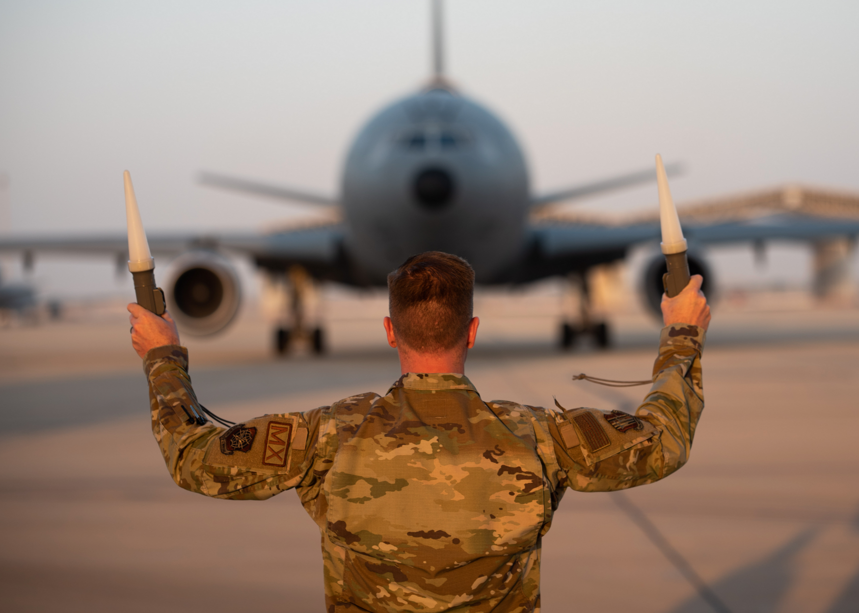 Soldat dels Estats Units a la base aèria Príncep Sultà, a l'Aràbia Saudita, en una imatge d'arxiu (fotografia: US Air Force/Europa Press).