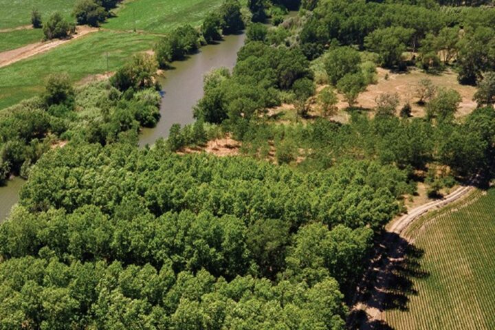 Vista area de la mota de Verges. Fotografia: Ajuntament de Verges.