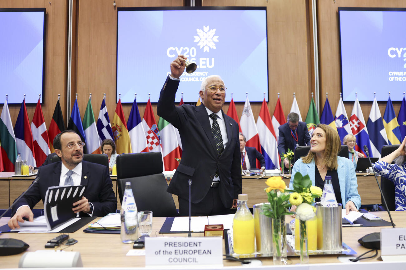El president del Consell Europeu, António Costa, obre la segona sessió de la cimera informal de caps d'estat i de govern de la UE a Xipre.