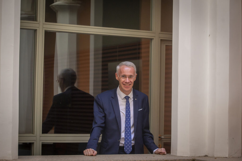 Albert Pi&ntilde;eira, despr&eacute;s de l'entrevista.