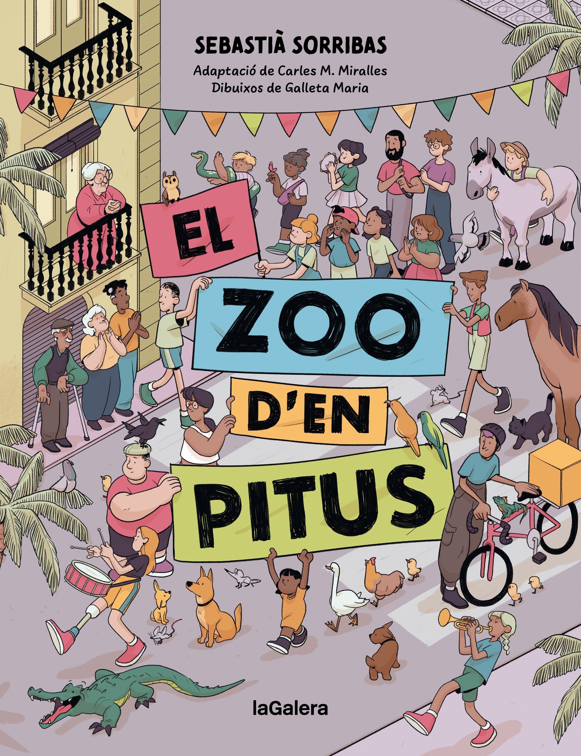 Coberta de ‘El zoo d’en Pitus’ de Sebastià Sorribas en format còmic (imatge: la Galera).