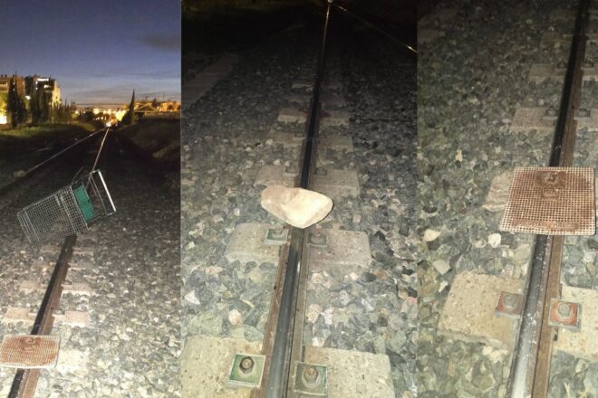 Detinguts quatre menors a Elx per haver col·locat objectes a la via del tren per intentar fer descarrilar combois