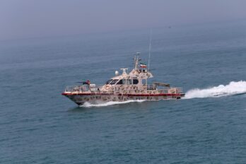 Arxiu – Imatge d’arxiu d’una patrullera de la Guàrdia Revolucionària iraniana en maniobres