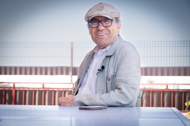 Salah Jamal, dimarts a casa seva, al barri de Gràcia de Barcelona (fotografia: Adiva Koenigsberg).