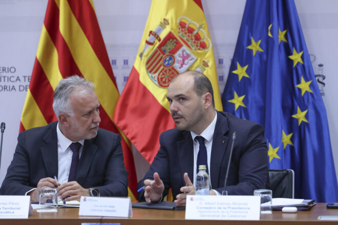 La reunió bilateral Estat-Generalitat escenifica l’aval als acords amb ERC pel pressupost