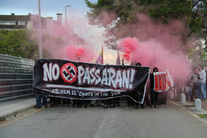 Protestes a Santa Susanna contra el festival neonazi Chaos in the Sun