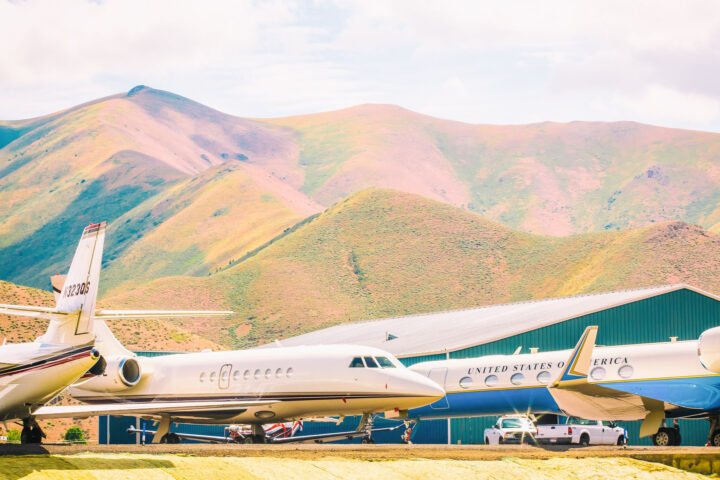 Jets privats a l'aeroport de Sun Valley, a Idaho (Estats Units), l'any 2015 (fotografia: Thomas Hawk/Flickr).