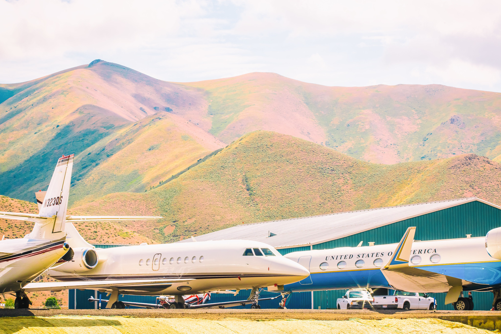 Jets privats a l'aeroport de Sun Valley, a Idaho (Estats Units), l'any 2015 (fotografia: Thomas Hawk/Flickr).