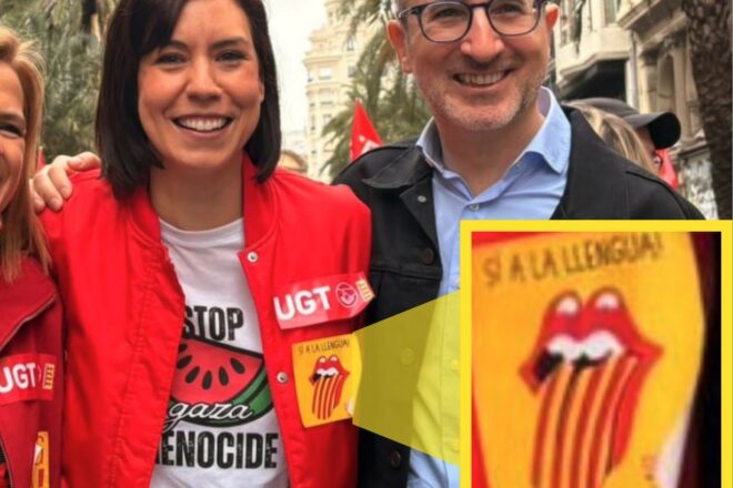 El PP presumeix de catalanofòbia en un atac a Morant: “Passeja amb adhesius a favor del català”