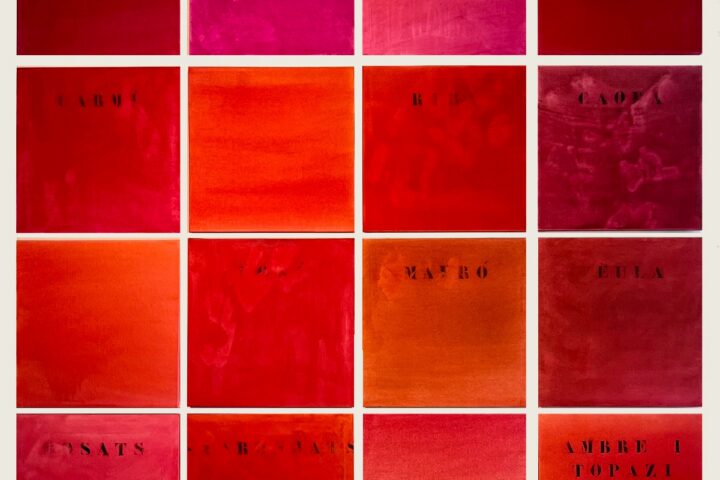 'Els vermells del negre'. Obra de l'artista David Ribas, a partir d'un text de l'enòleg Joan Milà.