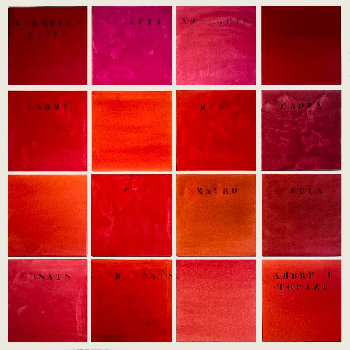 'Els vermells del negre'. Obra de l'artista David Ribas, a partir d'un text de l'enòleg Joan Milà.
