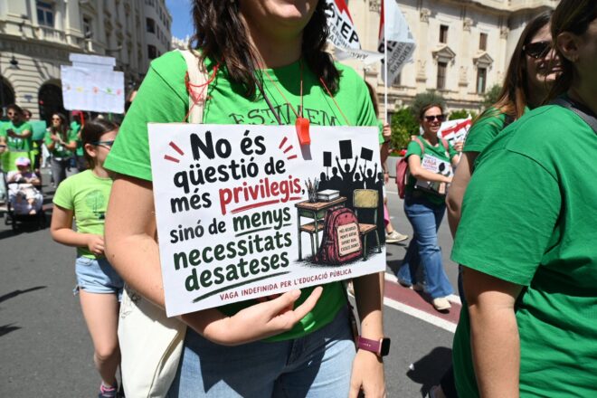 [EN DIRECTE] Accions descentralitzades en el segon dia de vaga educativa indefinida al País Valencià