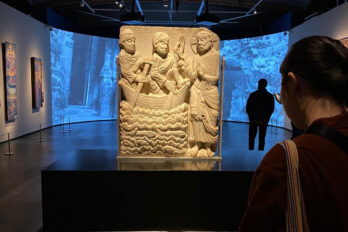 Mestre de Cabestany, Aparició de Crist als seus deixebles procedent de Sant Pere de Rodes. Barcelona, Museu Marès.