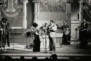 Miles Davis i B.B.King el 1973 al Palau de la Música Catalana, fotografia de Josep Moya-Angeler