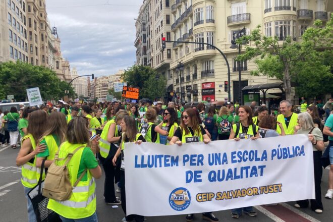Els docents confien a demostrar la seva força amb una gran manifestació a València