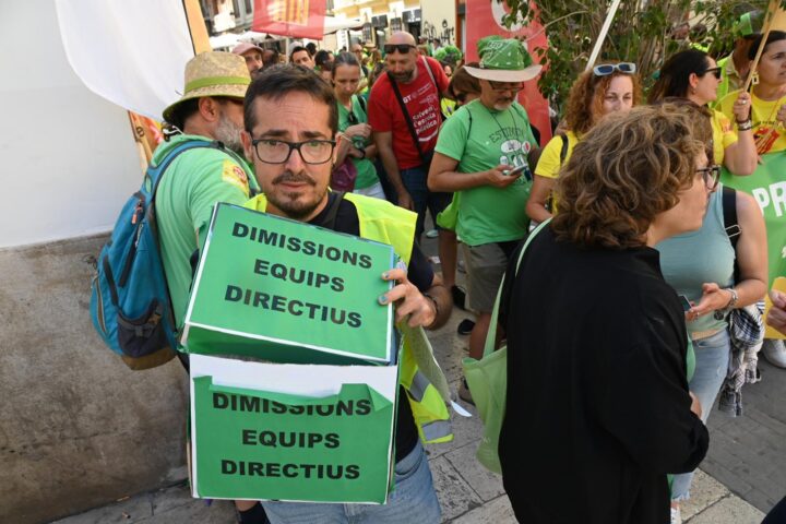 Jaume Olmos, mestre i director, i portaveu del col·lectiu d'equips directius que han decidit de dimitir