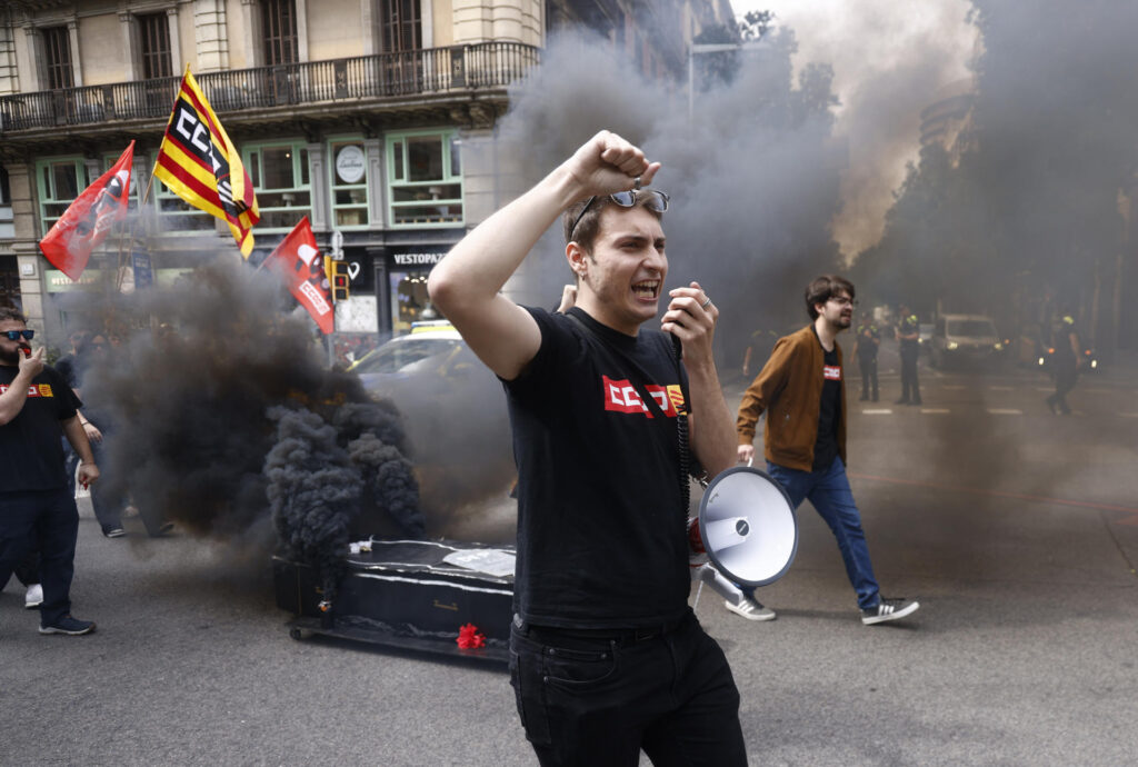 Comencen les manifestacions pel Primer de Maig