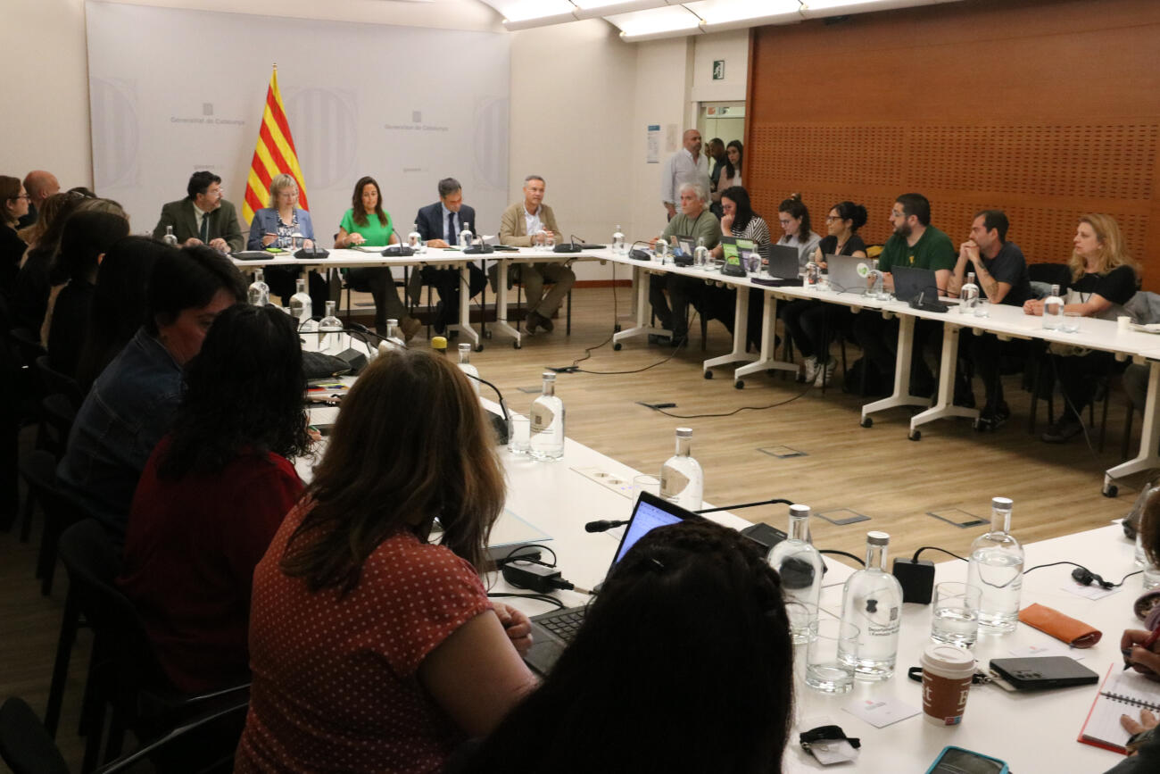 Imatge d'arxiu de la reunió de la Mesa Sectorial d'Educació del 14 de maig.