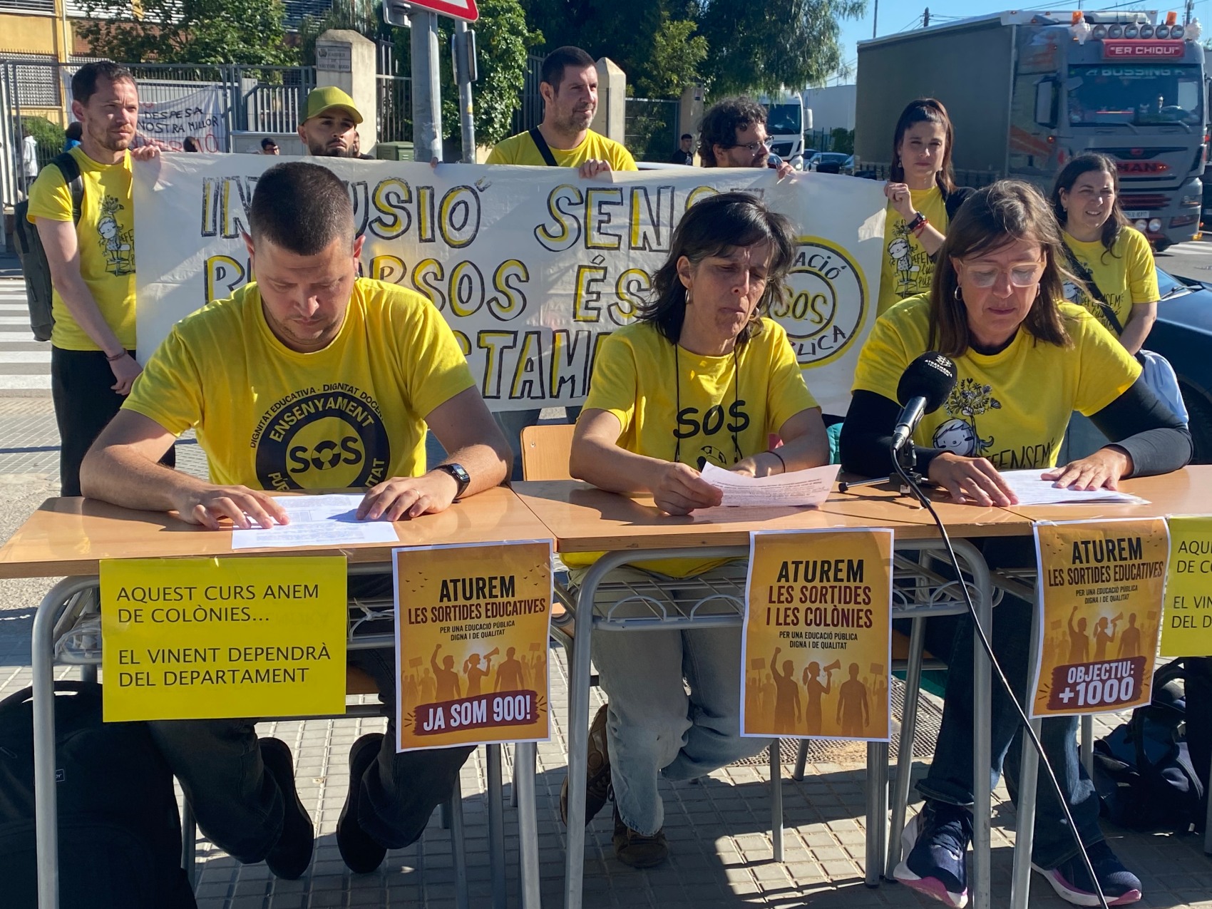 Nacho Rico Martín, Laura Gómez i Lluïsa Estol, a Santa Coloma de Gramenet.