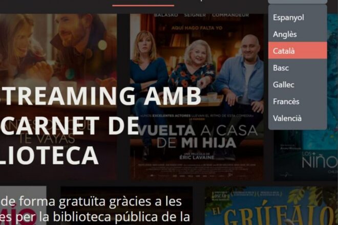 El servei de ‘streaming’ de les biblioteques públiques tracta el català i el valencià com a llengües diferents