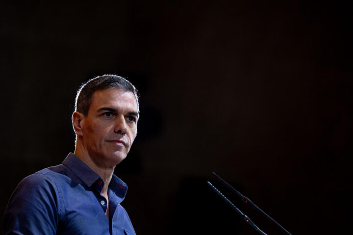 Pedro Sánchez, en un moment del congrés de les Joventuts Socialistes d’Espanya (fotografia: Efe/Daniel González).