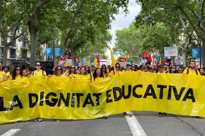 Els sindicats preparen una gran manifestació a Barcelona el 14 de juny per exigir canvis en l’educació pública