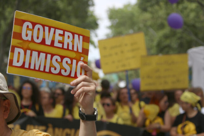 Els docents tornen a manifestar-se a Barcelona en defensa de l’educació pública