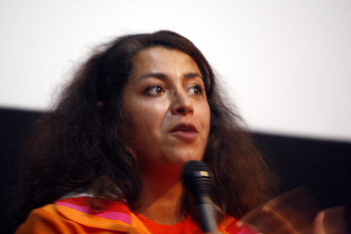Marjane Satrapi, durant la presentació de l'adaptació cinematogràfica de 'Persèpolis' (fotografia: Rama/Wikimedia Commons).