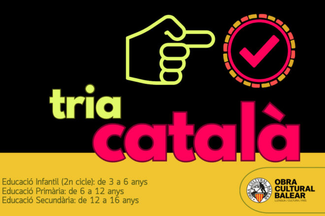 L’OCB impulsa la campanya “Tria català” per fomentar l’elecció del català en la matriculació escolar
