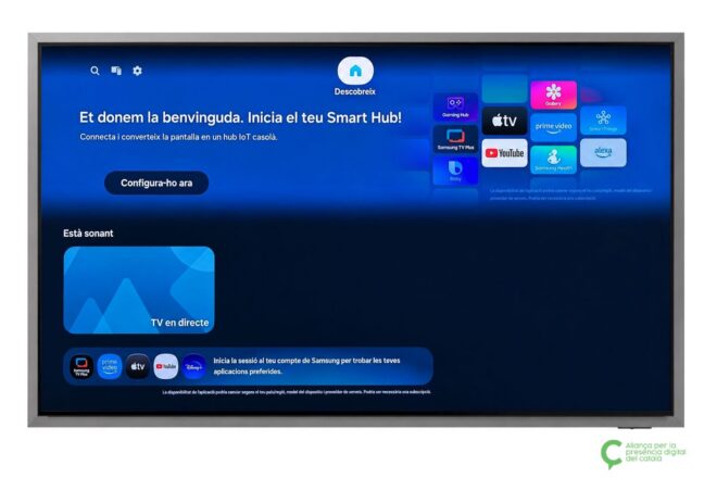 Samsung incorpora el català als menús de la nova gamma de televisors