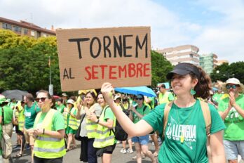 Manifestació de docents convocada pels sindicats valencians l'11 de juny (fotografia: Prats i Camps).