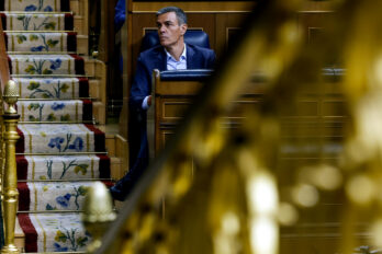 Pedro Sánchez, ahir al congrés espanyol (fotografia: J. J. Guillén).
