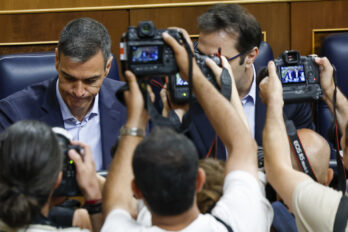 Pedro Sánchez, el dia de Sant Joan a Madrid (fotografia: Chema Moya).