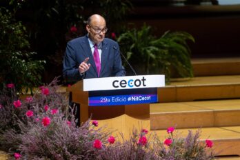 Arxiu – Xavier Panés, president de Cecot, durant la 29a Nit de l’Empresa de la Cecot.