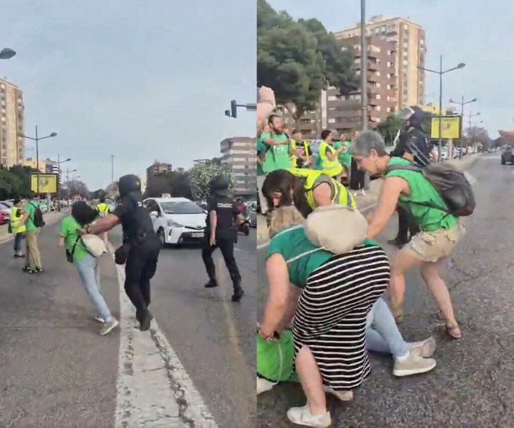 Un sindicat de la policia espanyola justifica l’agressió brutal a una docent: “Deixin de fer política”
