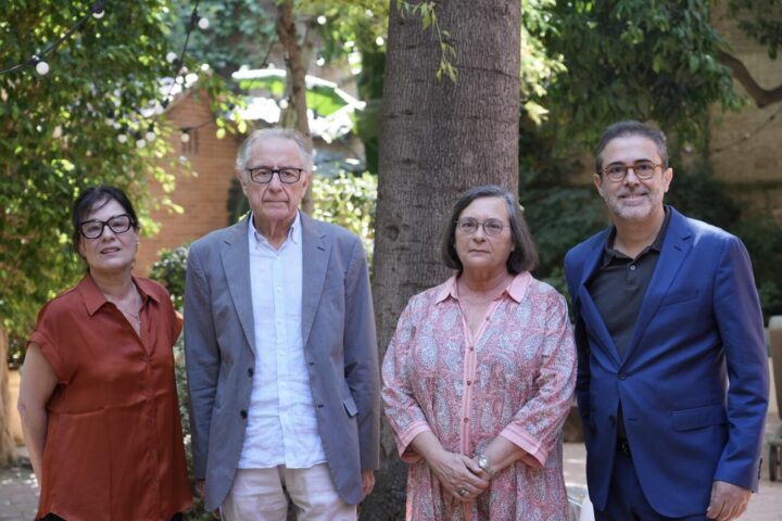 El president del Grup62, Josep Ramoneda, els editors Emili Rosales i Pilar Beltran i l'escriptora Montserrat Duch.