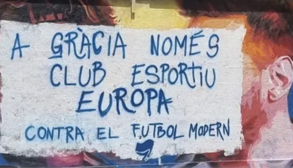 Vandalitzen el mural de Messi i Lamine Yamal a Gràcia poc després de ser pintat