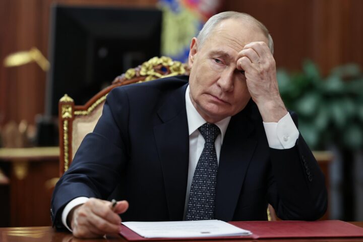 El president Putin durant una reunió el passat 20 de juliol al Kremlin. (Fotografia: Aleksandr Kazakov)