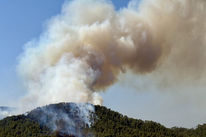 Imatge de l'incendi de Sentmenat. Fortografia: ACN.