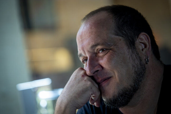 David Fernández, dijous a la redacció de VilaWeb (Foto: Albert Salamé)