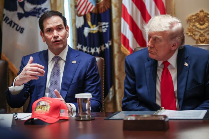 El secretari d’Estat, Marco Rubio, i el president dels Estats Units, Donald Trump (fotografia d’arxiu).