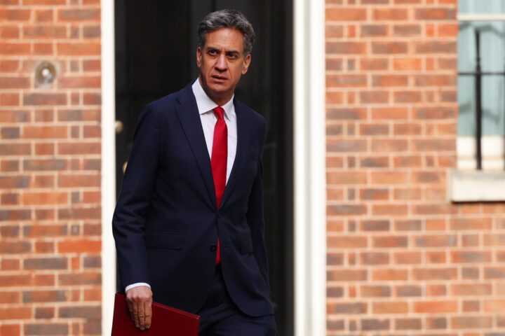 El ministre d'Afers Estrangers britànic, Ed Miliband, a Londres, la setmana passada (fotografia: Andy Rain/Efe).