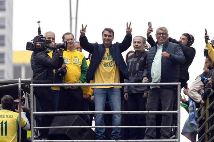 Bolsonaro, en un acte de campanya a Sao Paulo. (Fotografia: Isaac Fontana)