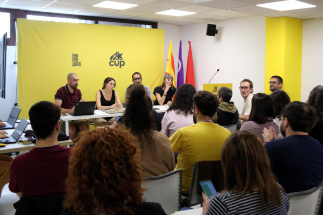 Els militants de la CUP ratifiquen la decisió de no presentar-se a les eleccions espanyoles