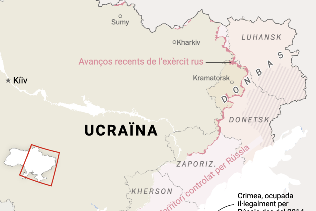 Els territoris d’Ucraïna que Rússia disputa