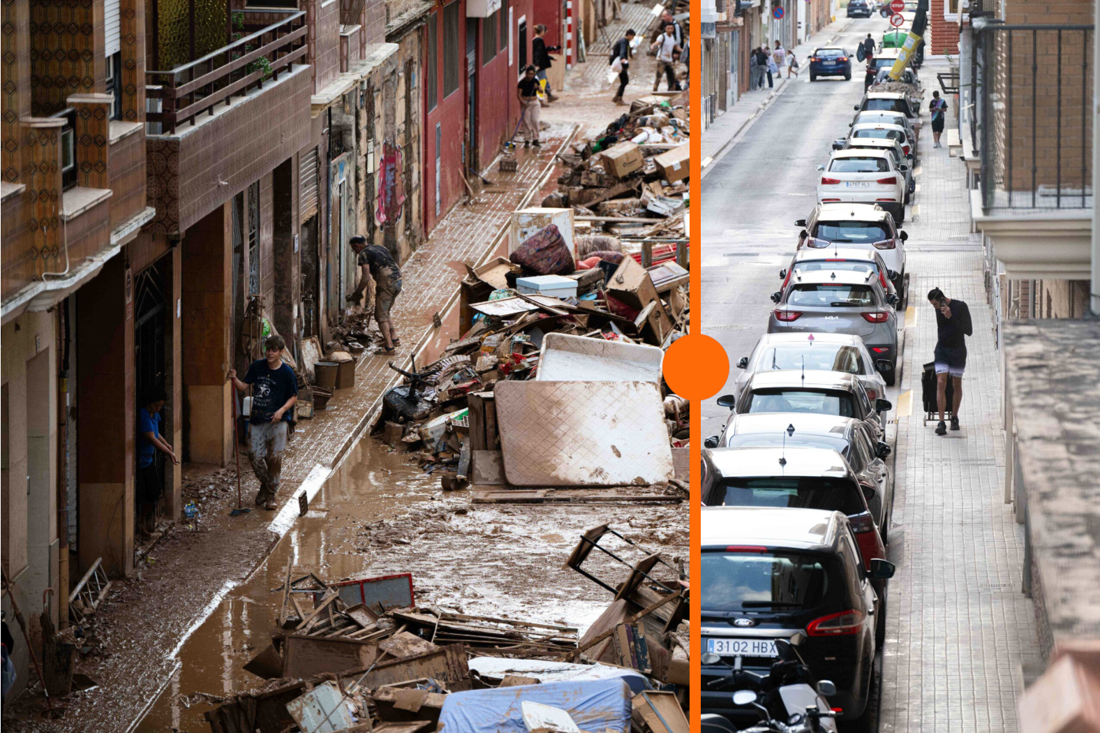 L’abans i el després de les imatges de la gota freda