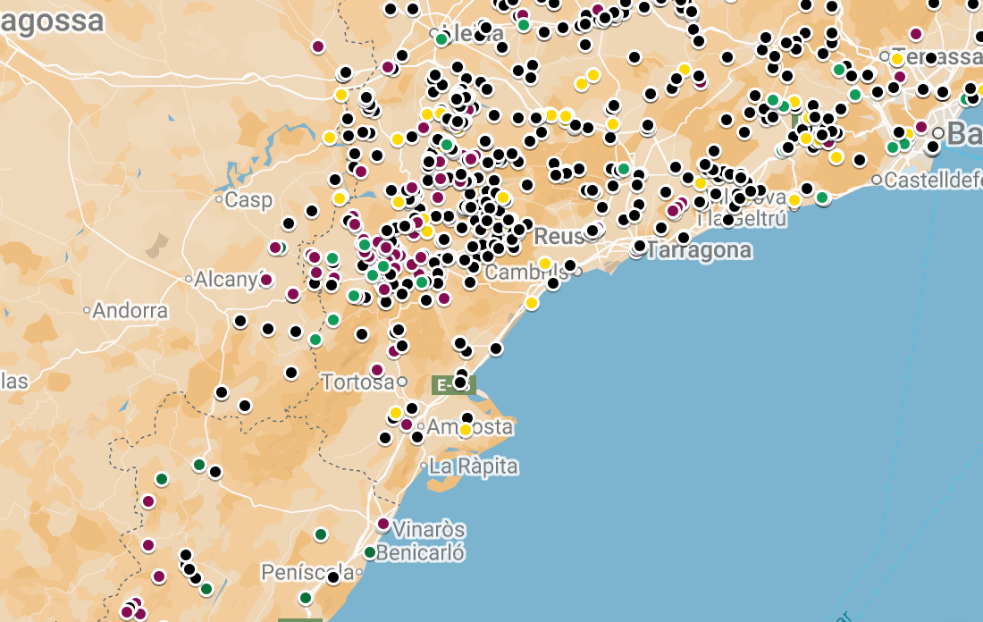 Els morts de Franco als Països Catalans: el mapa amb les 1.681 fosses