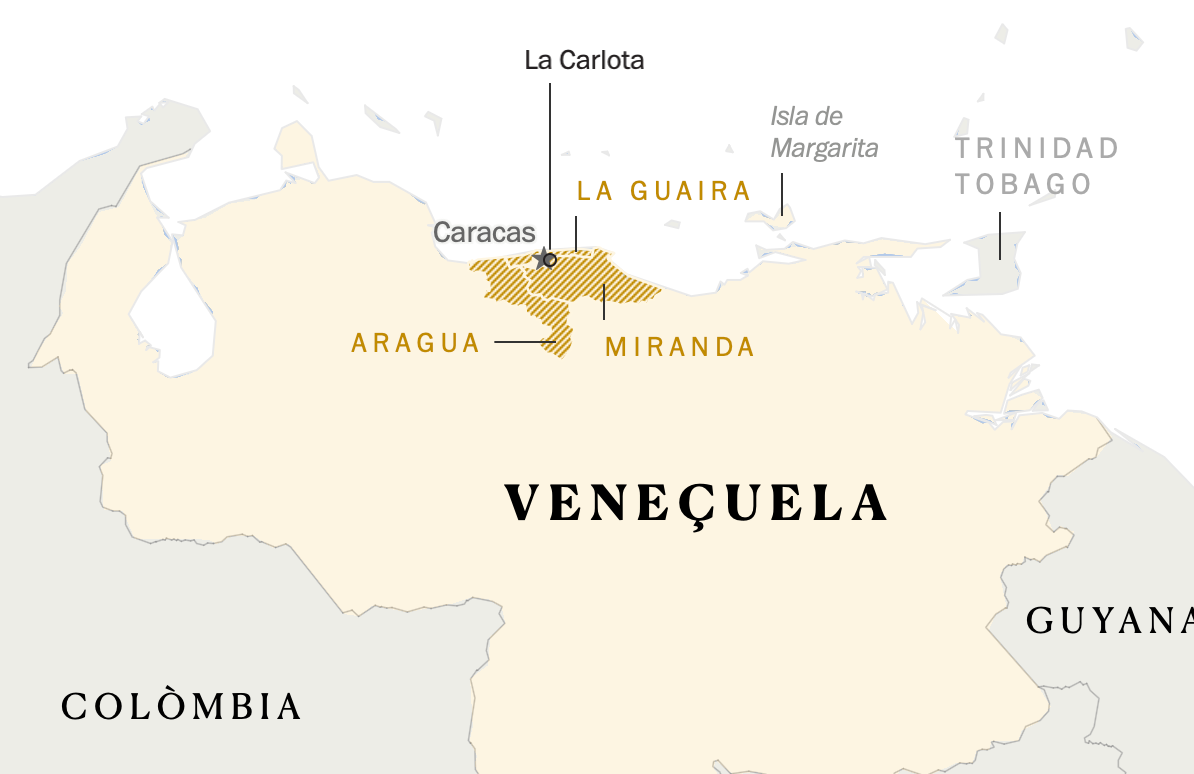 Els Estats Units bombarden Caracas, Aragua i la Guaira